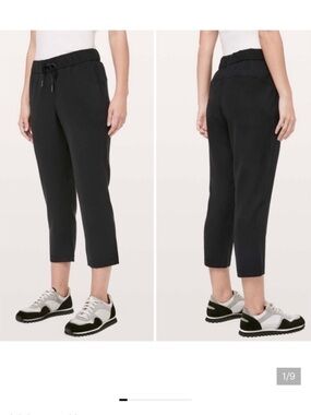 Lululemon Women's On the Fly Crop 23" Woven Pants Black Size 6